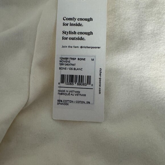 Richer Poorer | NWT Women's Stretch Terry Classic Sweatpant in Bone Size Medium - Picture 5 of 10